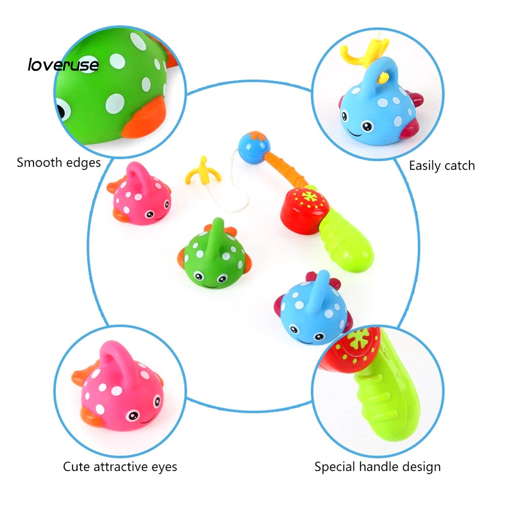 Bộ Đồ Chơi Câu Cá Bằng Nhựa Nhiều Màu Cho Bé