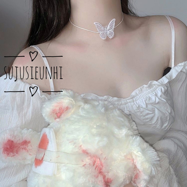 Vòng cổ choker buffterfly hai lớp bí ẩn quyến rũ