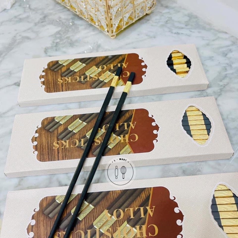 Hộp 10 Đôi Đũa mạ vàng chống mốc chất lượng cao
