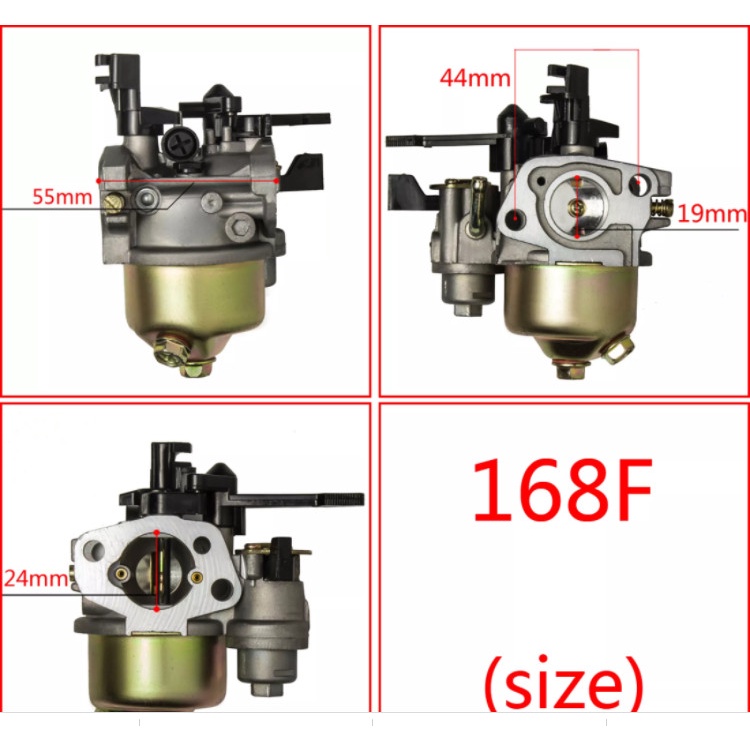 Bộ Chế Hoà Khí Máy Phát Điện HONĐA Máy Bơm Nước GX160, GX200 5.5HP, 6.5HP, 168F