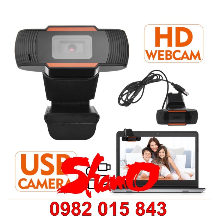 Webcam HD 720P - 30FPS Có Mic USB 2.0 – Đế kẹp cố định cho máy tính – Hỗ trợ học trực tuyến – Bảo hành 12 tháng | WebRaoVat - webraovat.net.vn