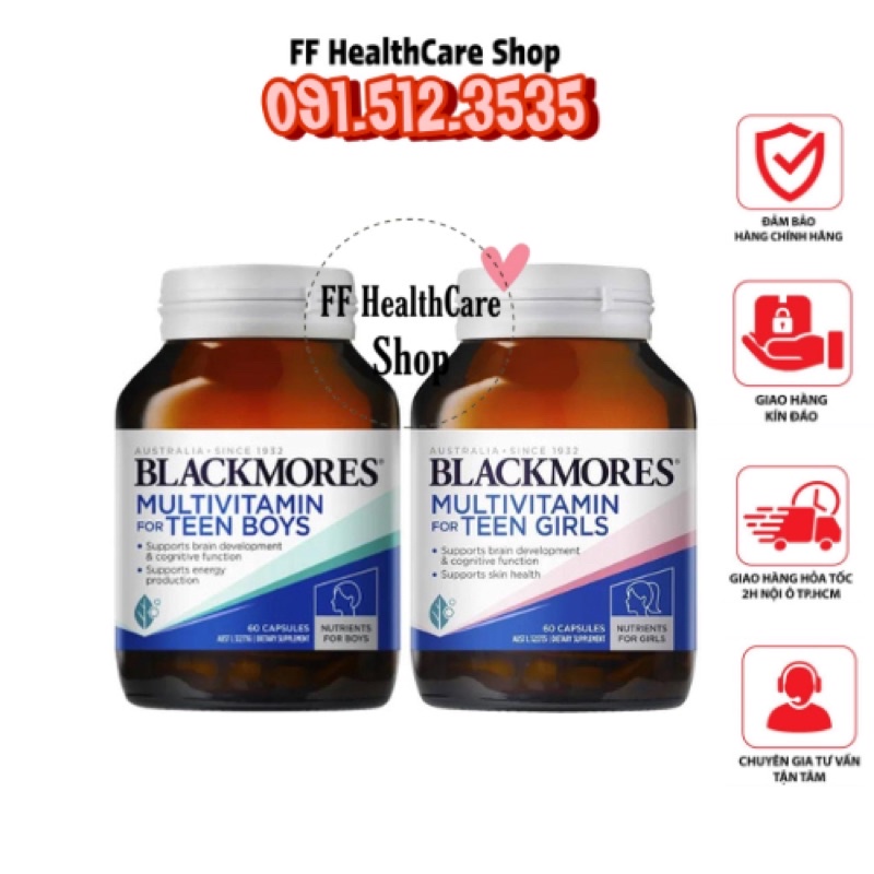 Vitamin Tổng Hợp  Blackmores Dành Cho Tuổi Dậy Thì Trẻ Từ 12 Tuổi
