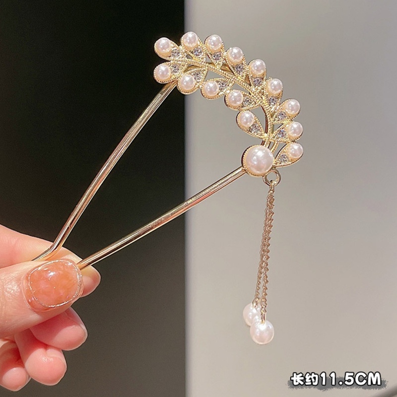 PVN46973 Kẹp Tóc Đính Ngọc Phối Tua Rua Thời Trang Giá Rẻ