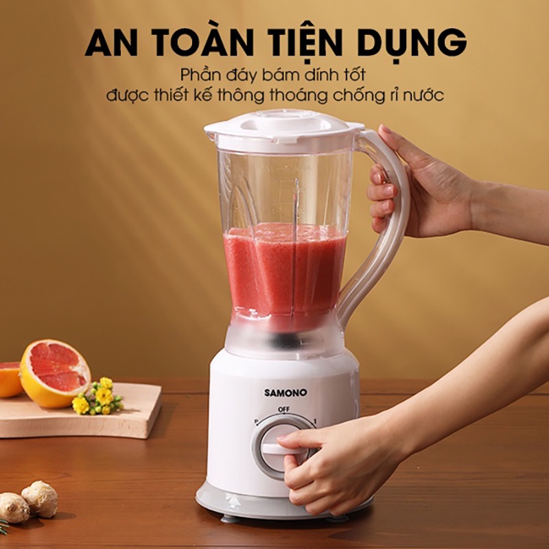 Máy xay sinh tố đa năng SAMONO SW-BB300A dung tích 1.5L công suất 300W với 2 cối xay gia vị xay sinh tố