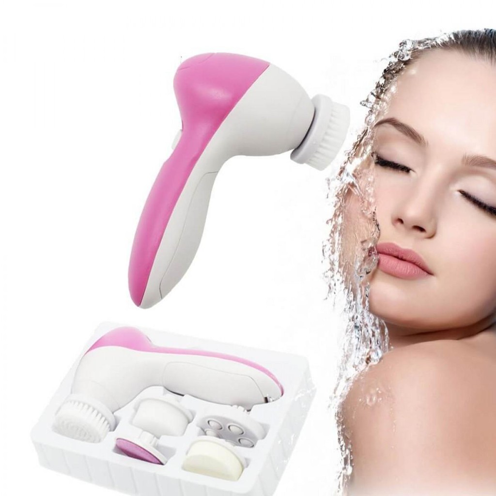 Máy massager 5in1 nhỏ - máy rửa mặt đa năng - dụng cụ chăm sóc da mặt