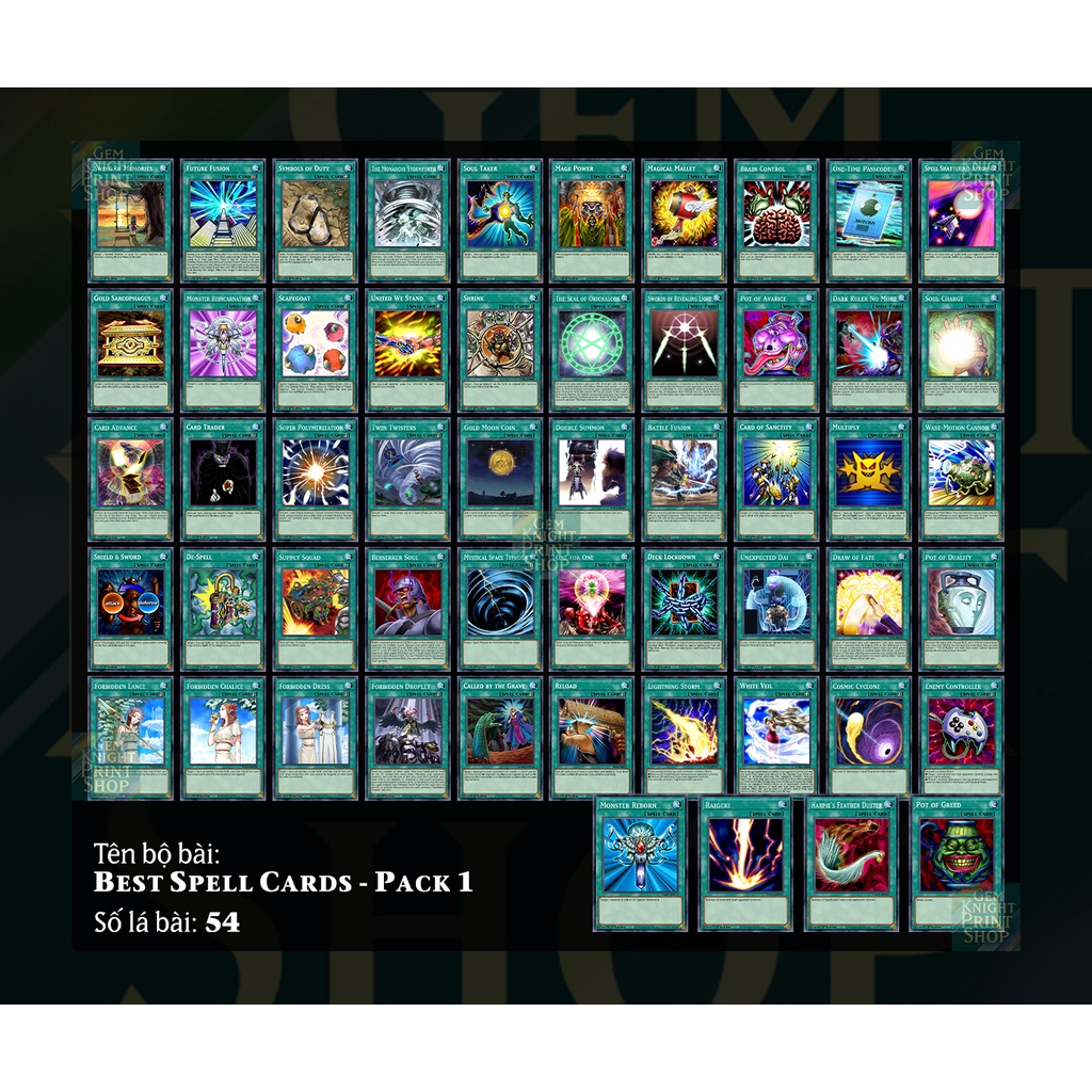 Bộ bài Yugioh - Best Spell Cards - Pack 1