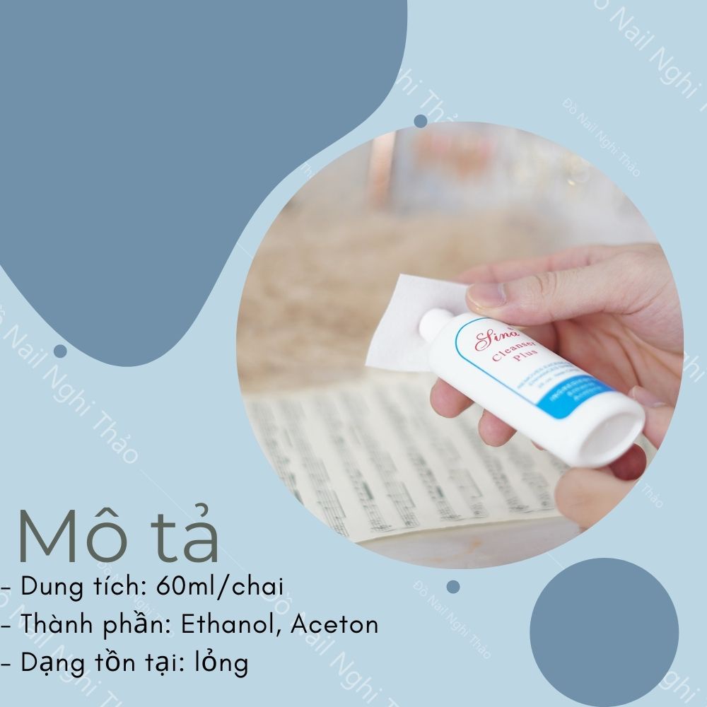 [Mã 254FMCGSALE giảm 8% đơn 500K] Nước lau gel nail Sina 60ml