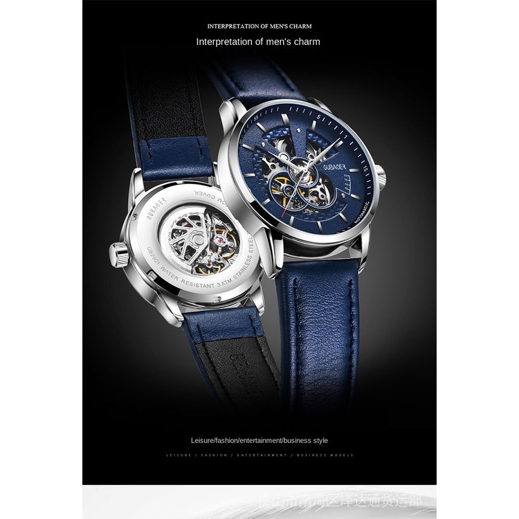 Hàng Chính Hãng Swiss Đồng Hồ Cơ Tự Động Chống Thấm Nước Dây Da Thật Cao Cấp Phong Cách Doanh Nhân Cho Nam