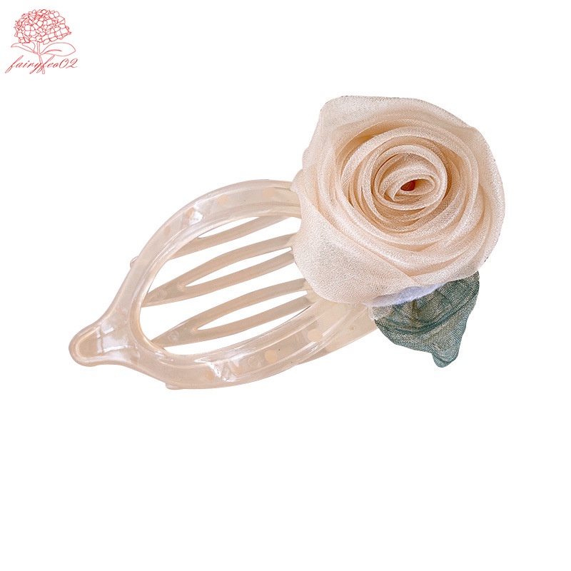 Kẹp Tóc Hoa Trà Lớn Phong Cách Hàn Quốc Cho Nữ