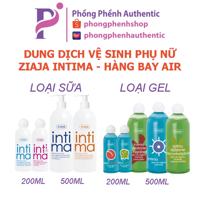 [SẴN] Dung dịch vệ sinh ZIAJA INTIMA nội địa Ba Lan - Bill up ảnh cuối