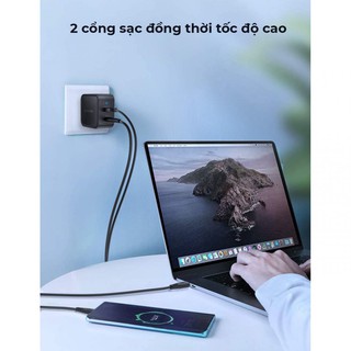 Củ Sạc Ravpower RP-PC133 Công Nghệ Gan 2 Cổng 65W Sạc Nhanh PD Type C Và USB A Cho Các Thiết Bị Khác