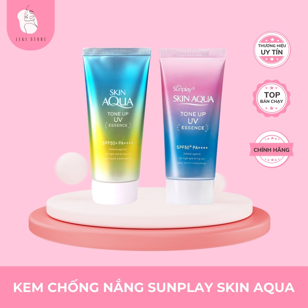 Kem chống nắng Sunplay Skin Aqua Tone Up UV 80ml [ Chính Hãng ] Kem Chống Nắng Kiềm Dầu Nâng Tông Cho Da Mụn, Dầu