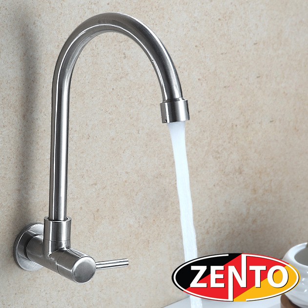 Vòi rửa bát đơn gắn tường inox304 ZENTO - SUS4633