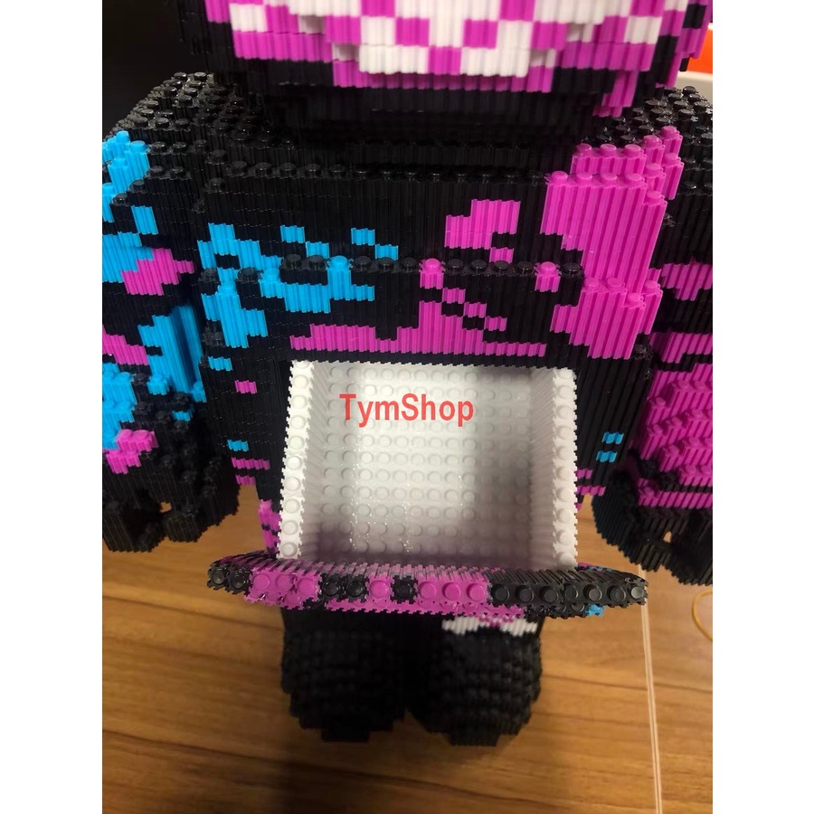 Đồ chơi lắp ráp le.go tượng gấu bearbrick cỡ lớn 55cm bear brick LOL Jinx League xếp hình cho bé
