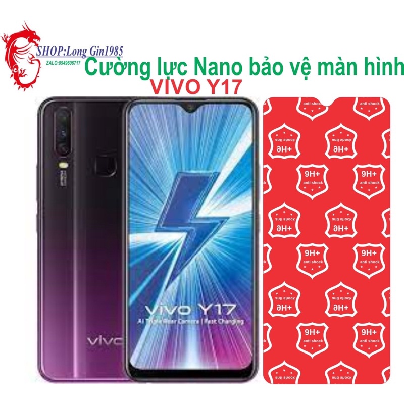 Vivo Y17 Cường lực Nano chống va đập chống trầy xước tốt