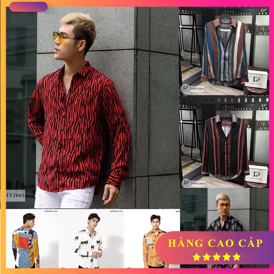  [Allbum] Áo sơ mi nam dài tay họa tiết, chất lụa đẹp hàn quốc hàng cao cấp htstore