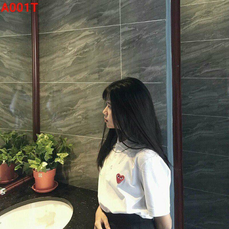 Áo thun polo thêu tim | BigBuy360 - bigbuy360.vn