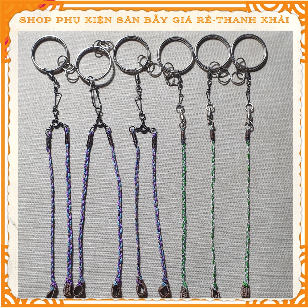 1 sợi Xích chân chim , cu, chào mào, chòe, mi, khuyên....vv cổ đan ́8 dù thái siêu bền, nhiều màu chống xoắn 360 độ..