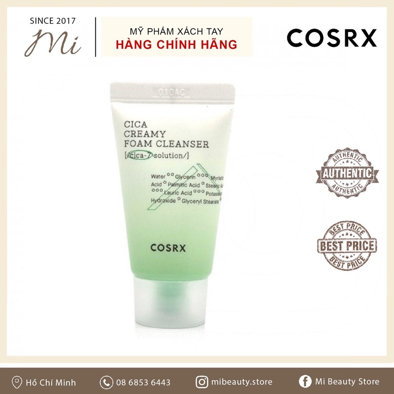 ❤️ SỮA RỬA MẶT COSRX CICA CREAMY FOAM CLEANSER 20ml