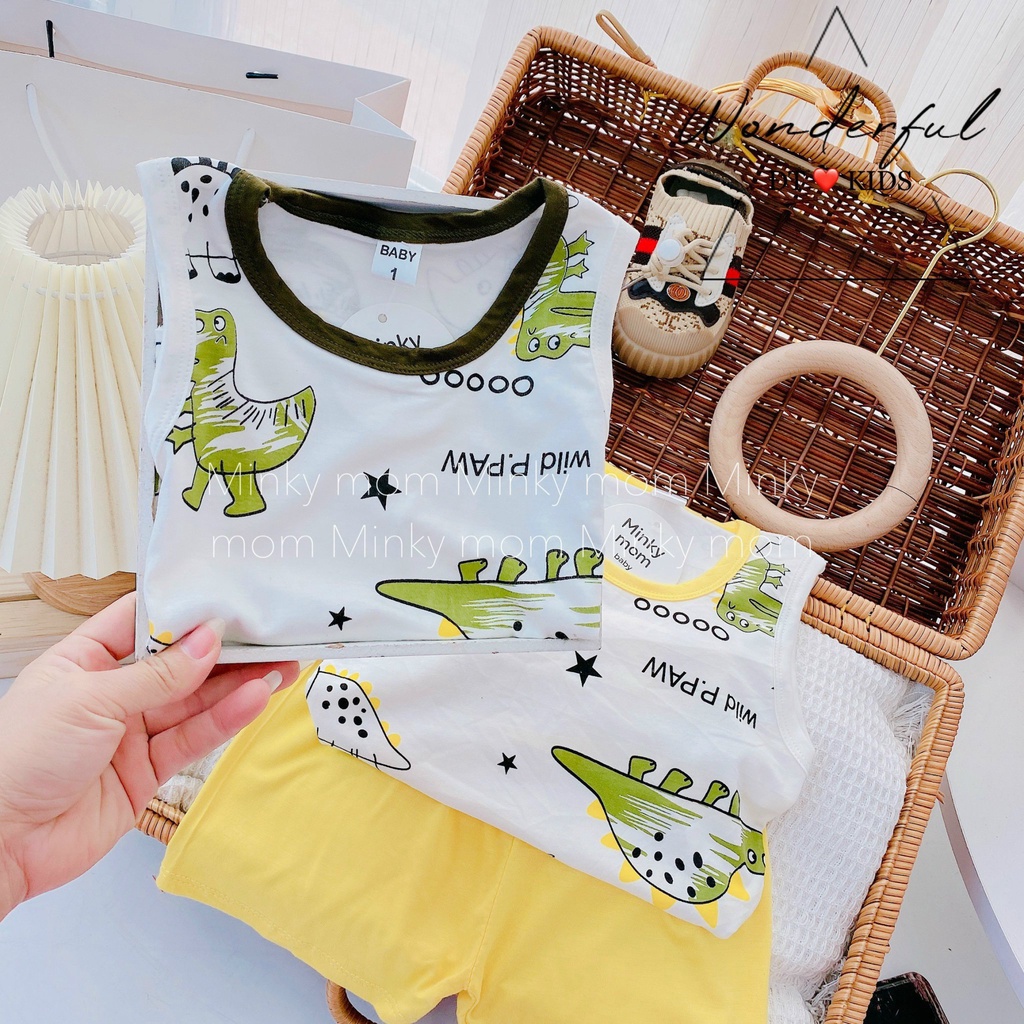 BOT23 - Bộ bé trai, Bộ thun lạnh, bộ 3 lỗ cho bé trai từ 6-18kg, Richkid123