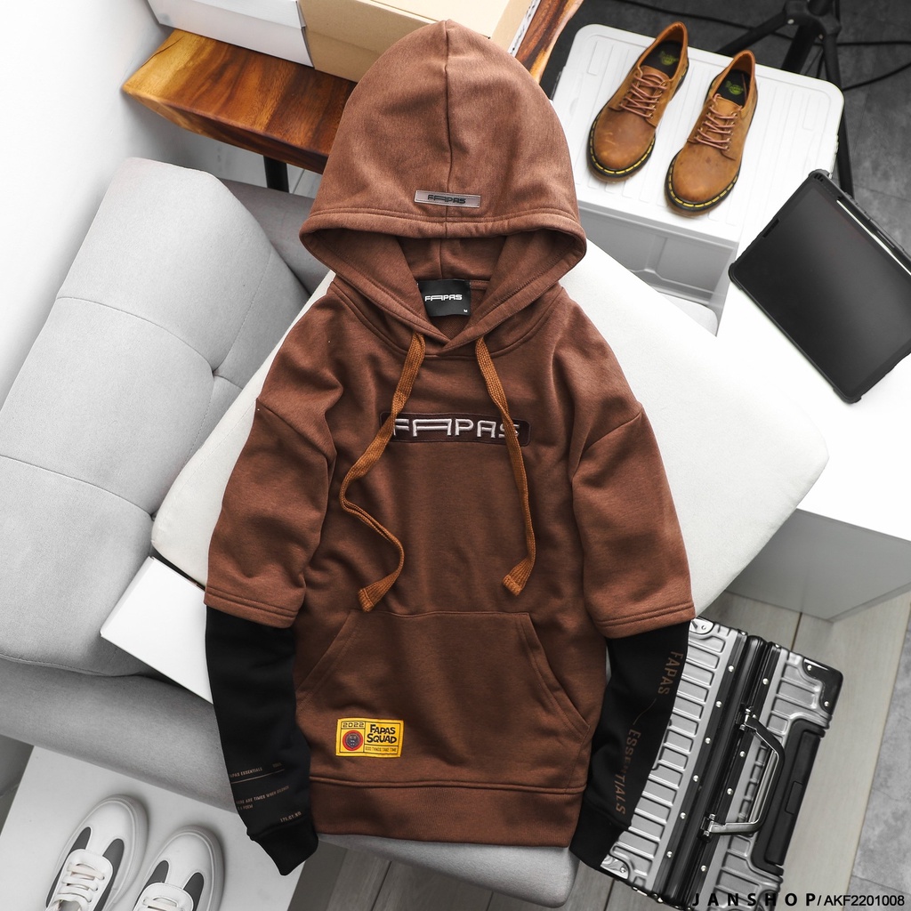 Áo Hoodie Vải Nỉ Với Thiết Kế Layer Năng Động