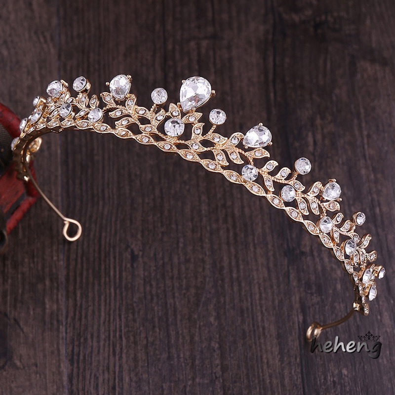 Băng Đô Cài Tóc Hình Chiếc Lá Đính Đá Thời Trang Cho Cô Dâu