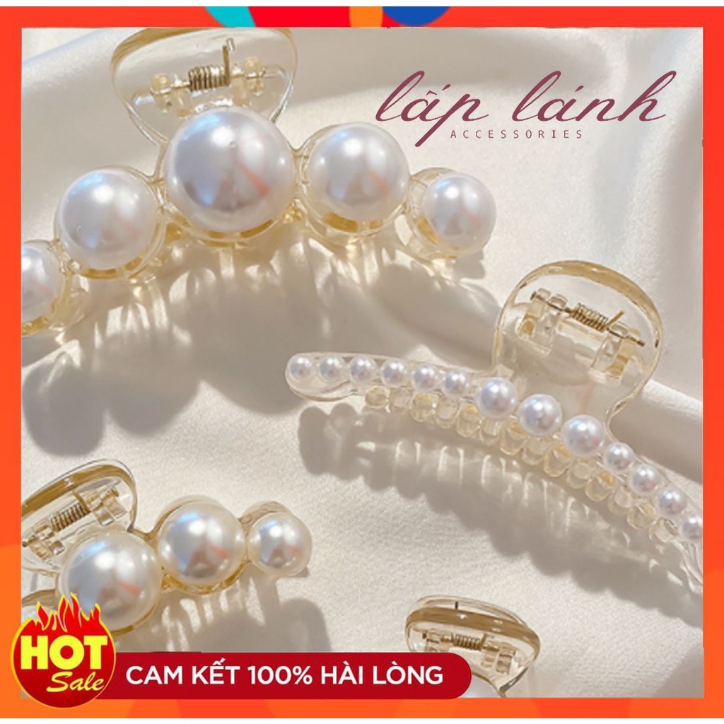 [HOT] KẸP TÓC KẸP CÀNG CUA ĐÍNH HẠT NGỌC NHÂN TẠO SANG TRỌNG THỜI TRANG PHONG CÁCH HÀN QUỐC 214KTOCN
