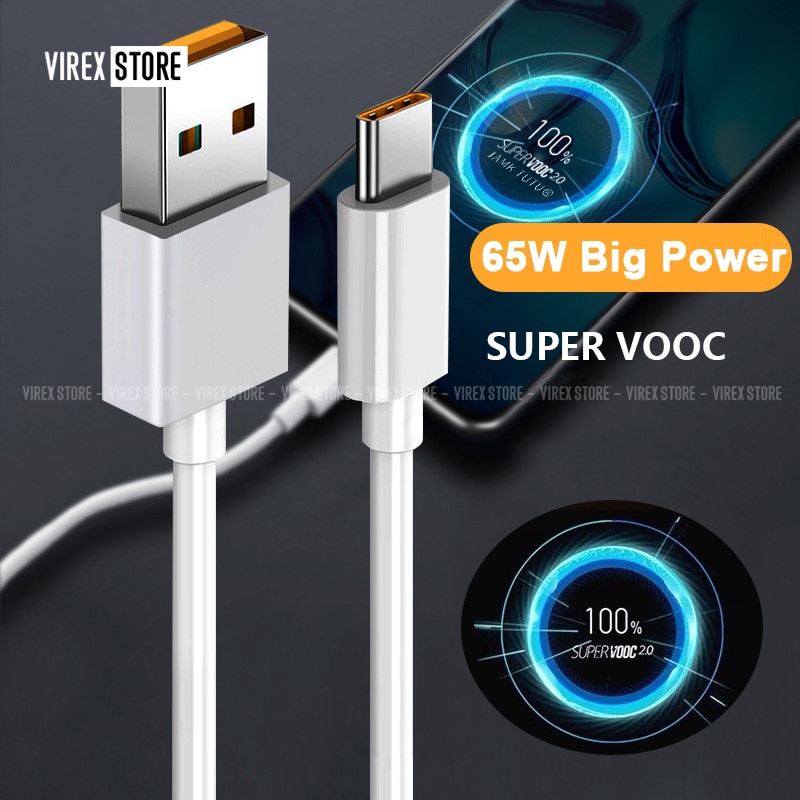 BỘ SẠC Android Op-po 65W Supper Vooc chân type c dùng Cho A93/ A53/ A92/ Reno 7/Reno 5