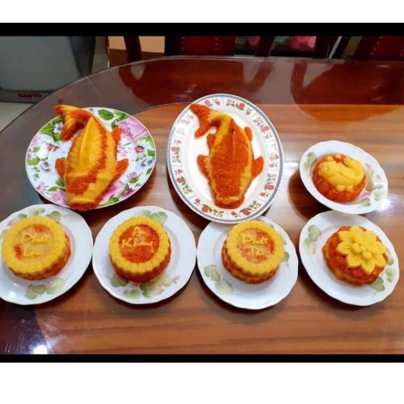 Khuôn nhựa hình cá chép 23cm các loại đổ rau câu,làm xôi,làm bánh