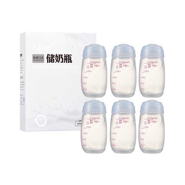 Bộ 6 bình trữ sữa Vcoool cao cấp