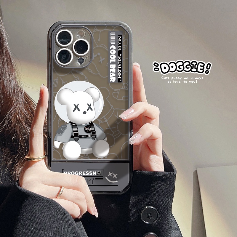Ốp Điện Thoại Trong Suốt Họa Tiết Gấu Thời Trang Cho IPhone 13 Pro Max XR X XS Max 6 6s 7 8 Plus 11 12 Pro SE 2020