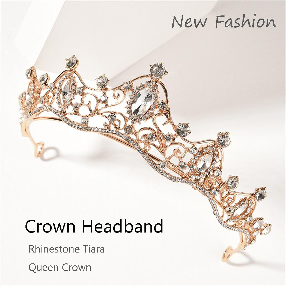 Cài Tóc Hình Vương Miện Phong Cách Vintage Cho Cô Dâu