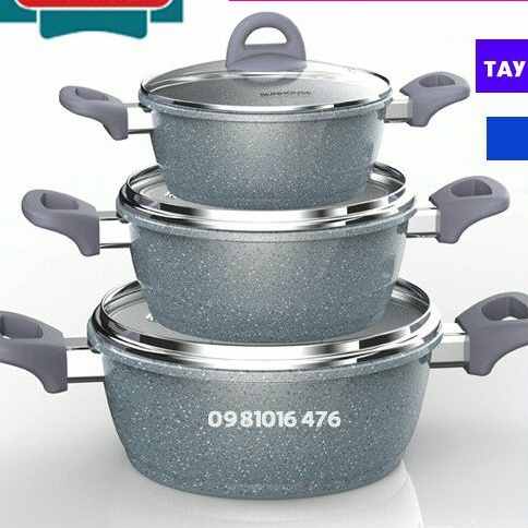 Nồi vân đá đáy từ SUNHOUSE SHG2003 MMB 18, 20, 24cm