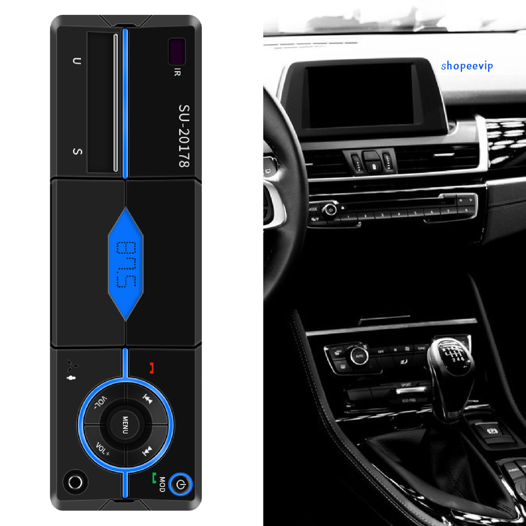 Đầu thu máy nghe nhạc MP3 kết nối Bluetooth màn hình LED SWM-20178 cổng cắm USB dành cho xe hơi Shopeevip