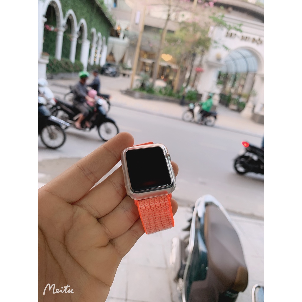 Dây Vải Dán Sợi Nylon Cho Apple Watch series 1/2/3/4/5/6/se 38mm 40mm 42mm 44mm
