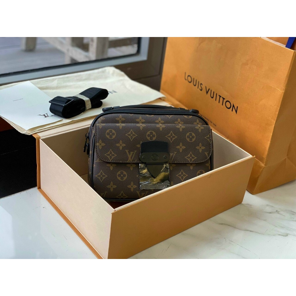 Túi nam đeo chéo da thật Lv2005 lock outdoor massenger fullbox Vinkyshoptk_hcm HOẢ TỐC