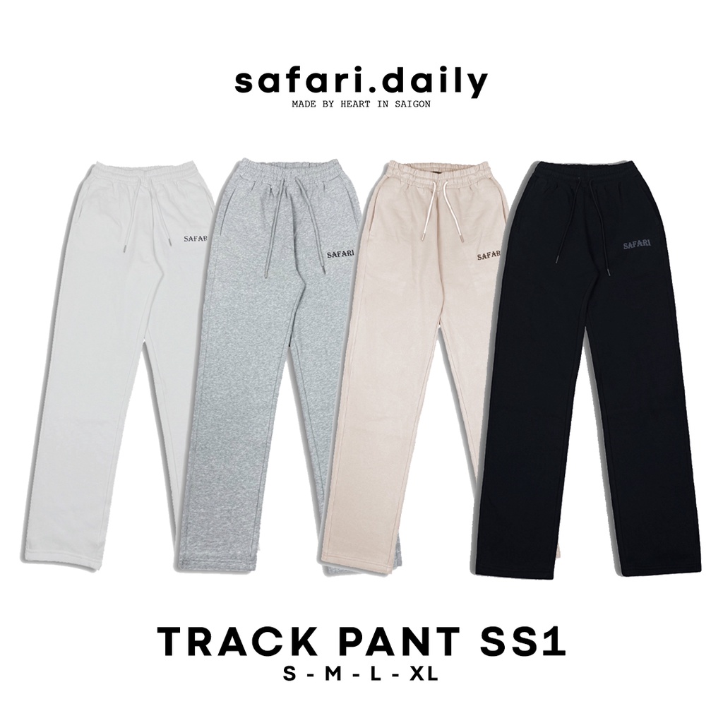 Quần ống rộng Nam nữ dáng suông unisex nỉ bông dày dặn SAFARI PSS1