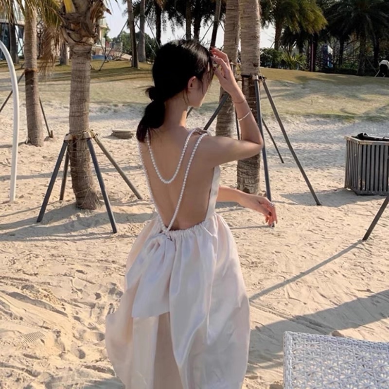 Đầm maxi hở lưng dây ngoc quyến rũ sexy dáng dài cổ tích Ulzzang
