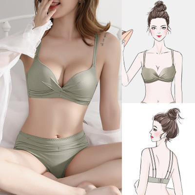 Set Đồ Lót FINETOO Kiểu Đan Chéo Nâng Ngực Không Gọng Dành Cho Các Cô Nàng Có Vòng Một Khiêm Tốn