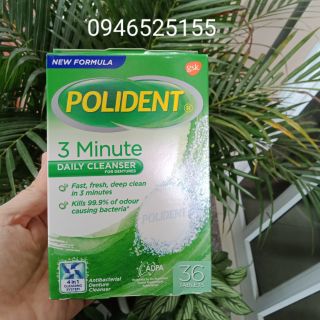 Viên sủi vệ sinh răng giả POLIDENT của Úc ( hộp 36 viên)