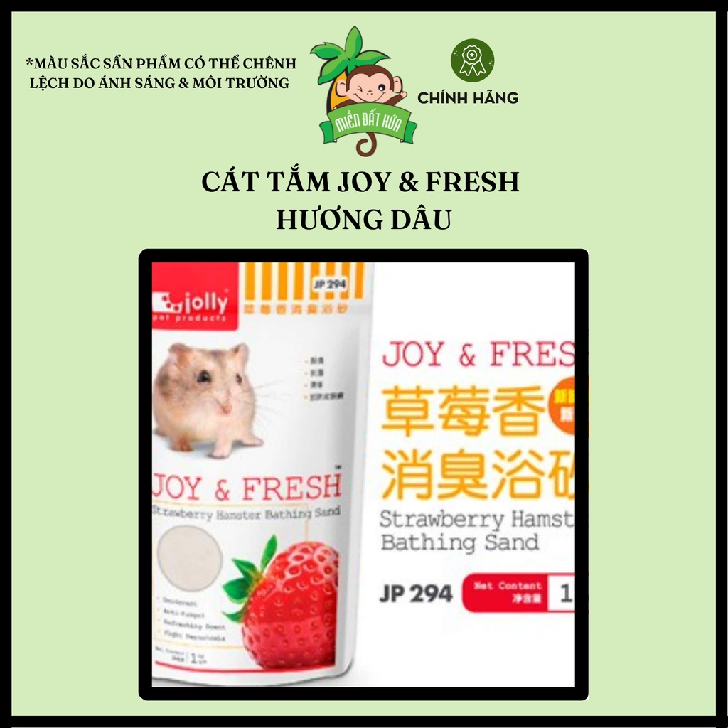 Vệ sinh hamster - Cát tắm Joy & Fresh 6 mùi hương lavender, hoa hồng, táo, chanh, bạc hà, dâu chính hãng Jolly