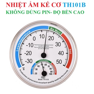 Nhiệt ẩm kế cơ học TH101B đo nhiệt độ và độ ẩm dạng cơ độ bền cao không dùng pin chính xác tuyệt đối đồng hồ đo nhiệt độ