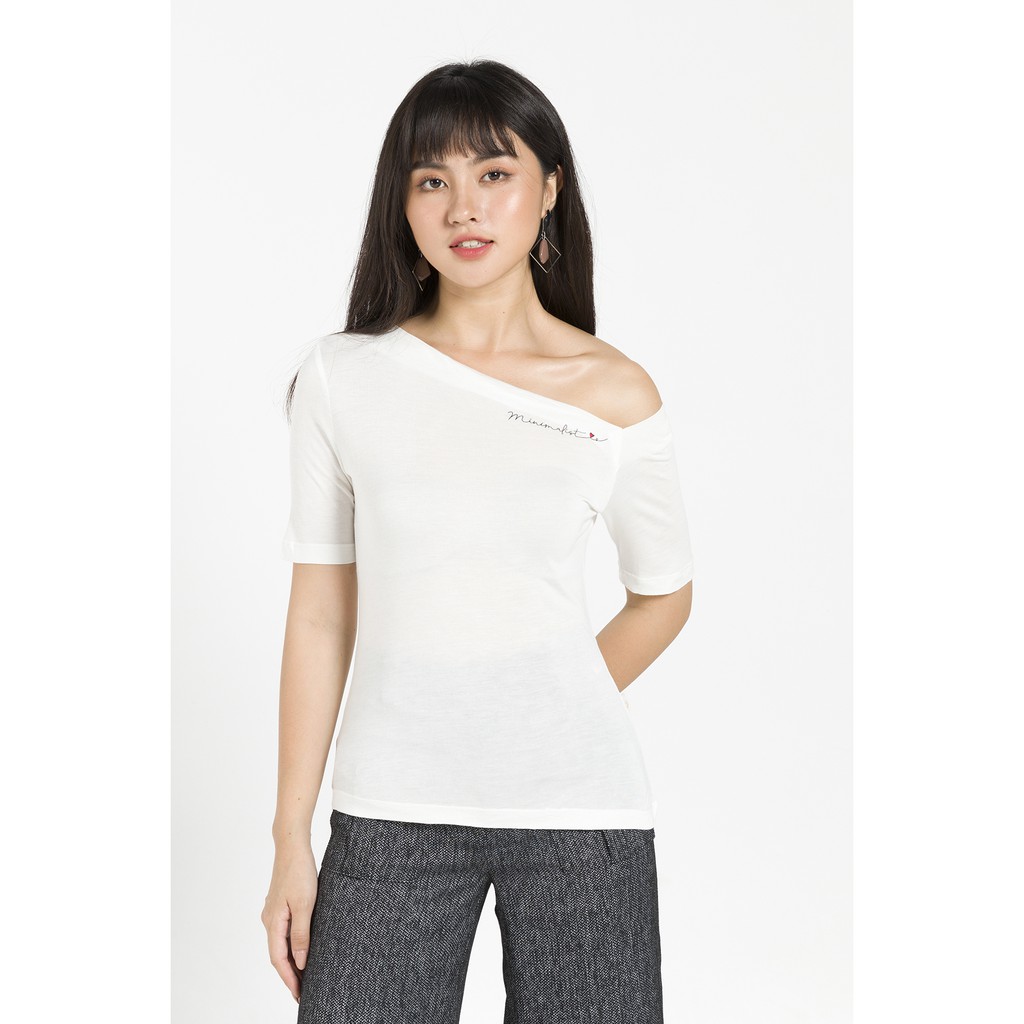 Áo thun lệch vai VIENTRAN V61S20H008