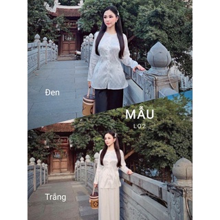 ÁO BÀ BA GẤM IN CHỮ L.V