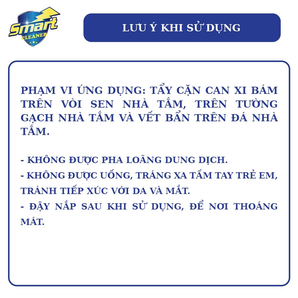 SMART TC Nước tẩy rửa cặn canxi sen vòi nhà tắm SMART TC bồn chậu inox tường gạch làm sạch vết nước cứng