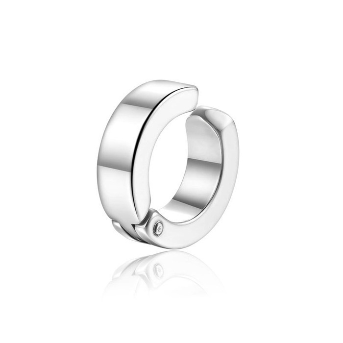 Khuyên Tai Nam Nữ Basic MERIN Bạc Đen Đẹp Unisex Chất Liệu TiTan Không Gỉ  Kẹp Square