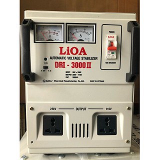 Ổn áp 1 pha LIOA DRI-3000 II 3.0kVA điện áp vào 90V - 250V ( Thế hệ mới 2018 )