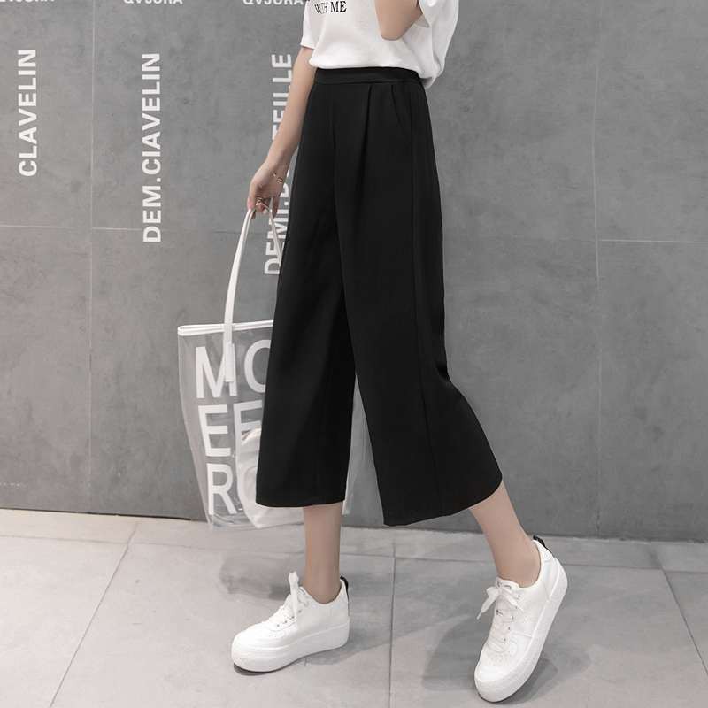 Quần Culottes Lửng Ống Rộng Nữ Chất Thun Trơn Dày Dặn Dài Qua Gối SEPTEMBERGIRL1989 WM QUAN HQ12V1