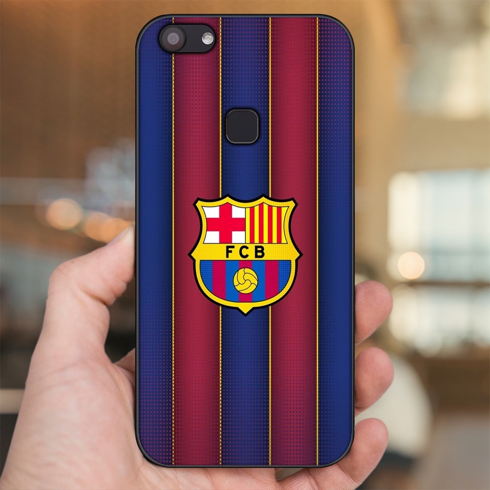 Ốp lưng Vivo V7, V7 Plus viền đen in hình Barcelona Barca
