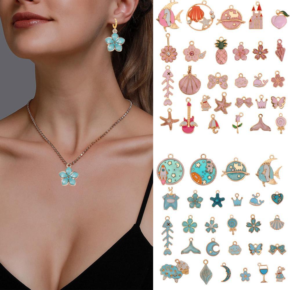 Set 31 Mặt Vòng cổ Tráng Men Thủ Công Nhiều Kiểu Dáng Thời Trang